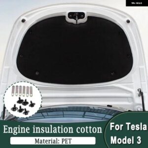 テスラ モデル3 ボンネット エンジン 断熱 パッド 防音 綿 断熱カバー マット 耐衝撃プレート カスタム
