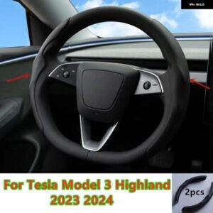 テスラ モデル3 ハイランド 2023 2024 ステアリングホイール カバー ファースエード 滑り止め