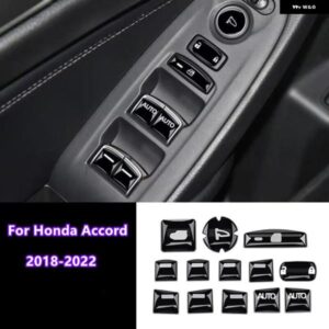 13個 ゴム製ウィンドウリフトロックスイッチ ボタン トリム カバー ホンダ アコード 2018-2022