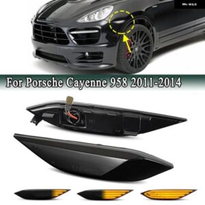 ポルシェ カイエン 958 2011-2014 ダイナミック LED サイドフェンダー マーカーライト 95863107200 95863107100 サイドマーカー ウィンカーライト