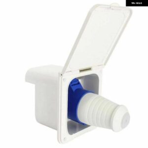 RV キャンパー 32A ホワイト アウター フラッシュフックアップ 防水 プラグソケット