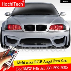 BMW E46 325I 325XI 330I 330XI HID ヘッドライト デイタイム ランニングライト DRL エンジェルアイズ LED RGBマルチカラーリングキット 付き