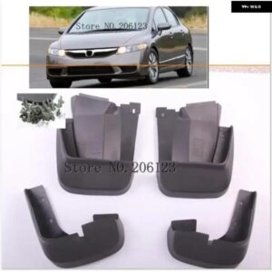 ホンダ シビック 2006-2011 マッド フラップ スプラッシュガード フロント リア マッド フェンダー 2007 2008 2009 2010セット モールドマッド フラップ