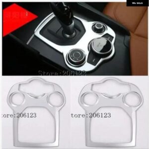 ABSクロームカーギアパドル パネル カバー DSG ステッカー カー スタイリング アルファロメオ ジュリアステルヴィオ2017 2018 2019アクセサリー