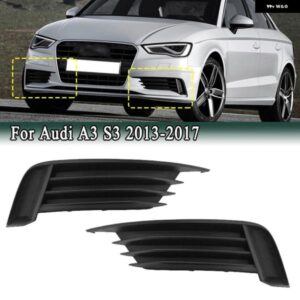 アウディ A3 2013-2017 左右フロント バンパー アンダー フォグランプ グリル ベゼル キャップ フレーム カバー トリム 8V5807682 8V5807681