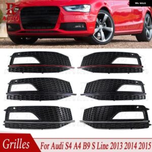 アウディ A4 B8 Sライン S4 2013 2014 2015 フロント バンパー フォグライト ランプカバー グリル グリル 8K0807682M 8K0807681L カーパーツ