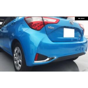 KOUVI ステンレス アクセサリー リアテール フォグランプ ライトカバー トリム フレーム 2017 2018 2019 トヨタ ヤリス ヴィッツ 2個