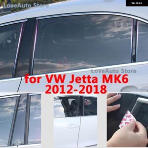 VW JETTA MK6 2018 2017 カーウィンドウセンターコラムB Cピラー カバー トリム ステッカー 外装 フレーム カバー 2012-2016