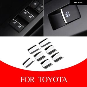トヨタ カローラ RAV4 REIZ カムリ ハイランダー プリウス ランドクルーザー ヴィオス プラド 150 ABS クローム ウィンドウリフト ボタン トリム