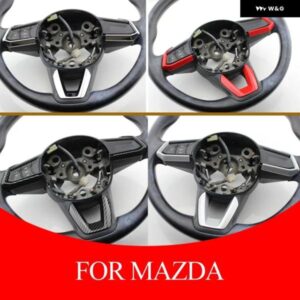 マツダ 2 3 6 デミオ CX3 CX-3 CX-5 CX7 CX9 アクセラ アテンザ 2017-2019 車内 ステアリングホイール フレーム カバー トリム アクセサリー