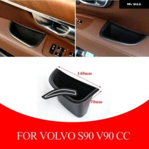 ボルボ S90 V90 CC 2017-2022 車用フロントドアサイドハンドル 収納 ボックス オーガナイザー トレイ カーアクセサリー