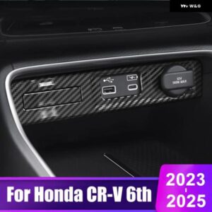 ホンダ CRV 2023 2024 2025 CR-V 第6世代ハイブリッド車用 セントラ ル コントロール USBポート トリム フレーム カバー スタイリング アクセサリー