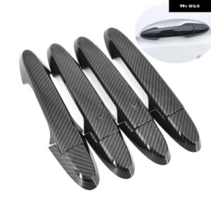 ホンダ ジャズ 2014 - 20 カーボン クローム カーサイド ドアハンドル カバー ステッカー スタイリング アクセサリー