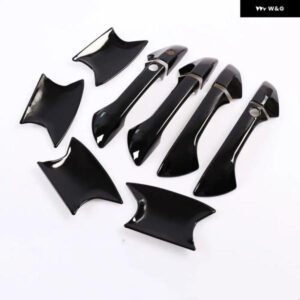 ホンダ アコード 2008 - 13 光沢ブラッククローム カーサイド ドアハンドル 装飾 カバー トリム スタイリング アクセサリー