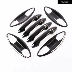 ホンダ アコード 9TH 2013 - 17 光沢ブラッククロームカーサイド ドアハンドル カバー ステッカー スタイリング アクセサリー