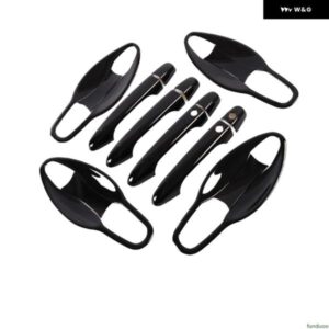 ホンダ CR-V CRV 2012 - 16 グロスブラッククロームカー ドアハンドル カバー ボウル 装飾 トリム スタイリング アクセサリー