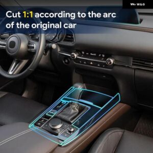 マツダ CX30 2020-2024 インテリア センター コンソール ギア パネル ナビゲーションスクリーン TPU フィルム 傷防止 リペア LHD RHD