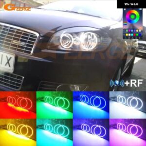 フィアット リネア 2007 - 12 - 2018 BLUETOOTH APP マルチカラー 超高輝度 RGB LED エンジェルアイキット ハローリング