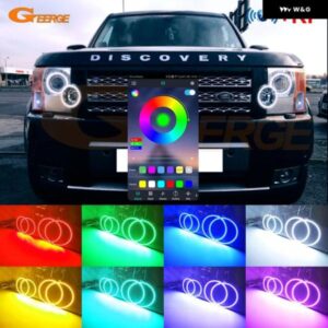 ランドローバー ディスカバリー 3 LR3 RFリモートBLUETOOTH対応マルチカラー超高輝度RGB LEDエンジェルアイキット ハローリング