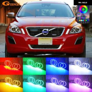 ボルボ XC60 156 2009 - 13 BLUETOOTHアプリ 超高輝度マルチカラーRGB LEDエンジェルアイキット ハローリング