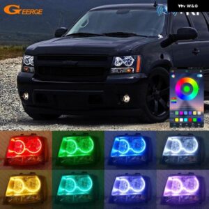 シボレー アバランチ サバーバン タホ 2007 - 2013 2014 BLUETOOTHアプリ マルチカラー 超高輝度 RGB LED エンジェルアイキット ハローリング