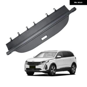 プジョー 5008 車用 リア トランク プライバシーカーテン セキュリティシールド カーゴカバー 格納式 防水 インテリア アクセサリー