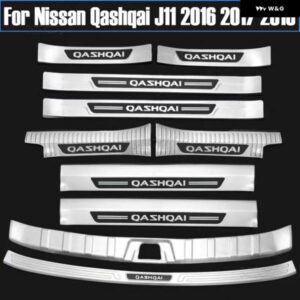 カーアクセサリー 日産 キャシュカイ J11 2016 2017 2018 ステンレス リア バンパー プロテクター シル トランク トレッドプレート トリム