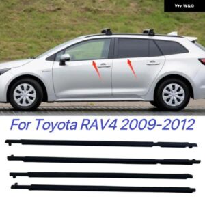 トヨタ RAV4 2009-2012 窓用ウェザーストリップ ベルト トリム 防水 フロント リア アウター ウィンドウ ガラスシーリング ゴムストリップ