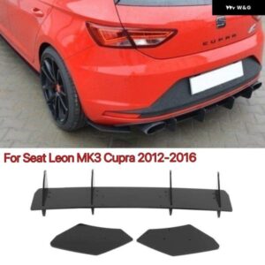 SEAT LEON MK3 LEON III CUPRA リア ディフューザー リアサイドスプリッター MAXTTON スタイル 4フィン ディフューザー チューニング 2012-2016 序文