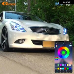 INFINITI G25 G35 G37 Q40 日産 スカイライン 250GT 350GT 370GT V36 BLUETOOTHアプリ マルチカラーRGB LEDエンジェルアイキット ハローリング