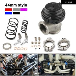 ウォータークーラー 44MM ウェイストゲート アウター ターボ フランジハードウェア付き MV-R 水冷 ロゴ付き 赤 青 黒