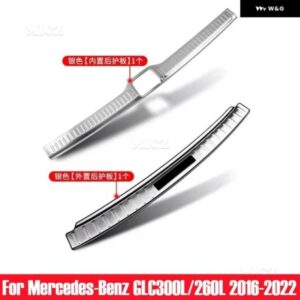 カーアクセサリー メルセデス ベンツ GLC300L/260L 2016-2022 リア バンパー プロテクター シル トランク トレッドプレート トリム バンパー