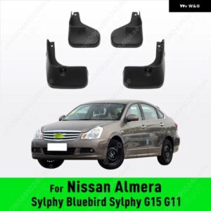 日産 G15 G11 アルメーラ RU バージョン 2012-2018 シルフィ 2008-2014 ブルーバード シルフィ 2006-2012 スプラッシュガード マッド フラップ マッドガード