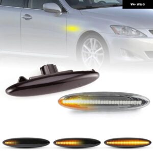 トヨタ ソアラ クルーガー ハイランダー マークX レクサス IS250 IS350 SC430 E350 LED サイドマーカーランプ フェンダー ウィンカー アンバー ライト