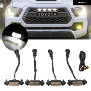 フロント グリル LEDライト ワイヤー ハーネス 付き トヨタ タコマ 2016-2021 TRD PRO PT228-35170 ラジエーター グリル 装飾 DRLライト