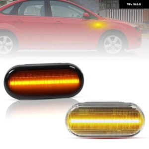 フォード C-MAX フィエスタ フォーカス フュージョン ギャラクシー クリアスモークレンズ LED サイドマーカーランプ フェンダー ウィンカー ダイナミック ア