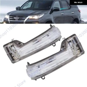 カーアクセサリー バックミラー サイドミラー ライト トヨタ ハイラックス レボ フォーチュナー イノーバ 2016-2021 LED ウィンカーライト ドアランプ