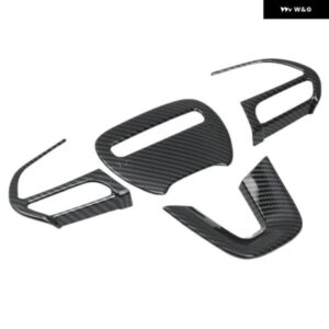 ダッジ チャレンジャー ABSカーボン インテリア ステアリングホイール 装飾 カバー トリム カー