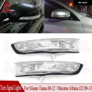 LED 車用フロントビューミラー サイド ウィンカーライト インジケーター 日産 ティアナ 2008-2012 マキシマ アルティマ J32 2009 - 13