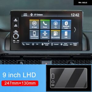 ホンダ CRV 2023 2024 2025 CR-V 第6世代 ハイブリッド 強化ガラス カーGPSナビゲーションスクリーン プロテクター フィルム ステッカー アクセサリー - 9 inch LHD