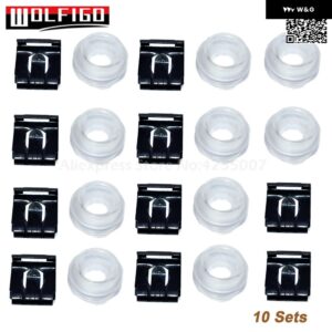 メルセデス W111 W123 190D 190E オートマチックトランス ミッション ギア シフト リンケージブッシング クリップ付き 1159920310 0009944160 601 33009 280 - 10 Sets Bushing Clip