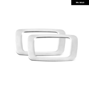 ボルボ XC60 2018 - 24 2025 ステンレス リア読書灯 ルーフランプ トリム カバー アクセサリー - Silver