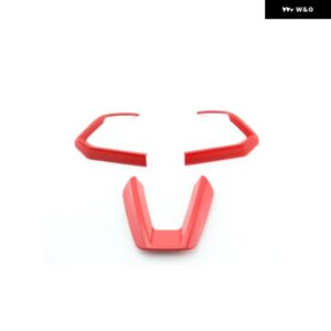 マツダ 2 3 6 デミオ CX3 CX-3 CX-5 CX7 CX9 アクセラ アテンザ 2017-2019 車内 ステアリングホイール フレーム カバー トリム アクセサリー - ABS Red