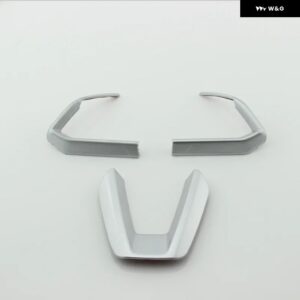 マツダ 2 3 6 デミオ CX3 CX-3 CX-5 CX7 CX9 アクセラ アテンザ 2017-2019 車内 ステアリングホイール フレーム カバー トリム アクセサリー - ABS Matte silver