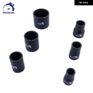 マットヴィンテージブラックシリコン チューブ ホース インタークーラー ターボ吸気 パイプ カプラーホース 汎用 ストレート複数サイズ長さ76MM - 45mm