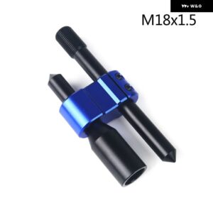 マシン 質感 車用アルミH型 シフト ノブ 延長 エクステンダーギア シフター 3 アダプター 付き - M18x1.5 BL