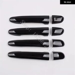 マツダ CX-5 CX3 2012 - 16~2022 クローム サイド ドアハンドル カバー キャッチ トリム オーバーレイモールディング ガーニッシュ - Bright Black A