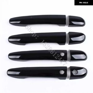 マツダ 2 マツダ 3 6 CX-5 M2 M3 M6 CX3 2012 2013~2022 クローム サイド ドアハンドル カバー キャッチ トリム オーバーレイモールディング ガーニッシュ - Bright Black B