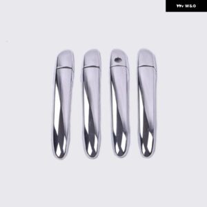 マツダ CX-5 CX5 CX 5 2012-2022 スタイリング カーボン クローム カー ドアハンドル カバー トリム カーアクセサリー - silver no button