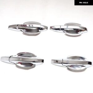 ホンダ CRV CR-V 2007-2011 光沢ブラック カーボン クローム カー ドアハンドル カバー 装飾 トリム ステッカー スタイリング アクセサリー - silver handle-bowl